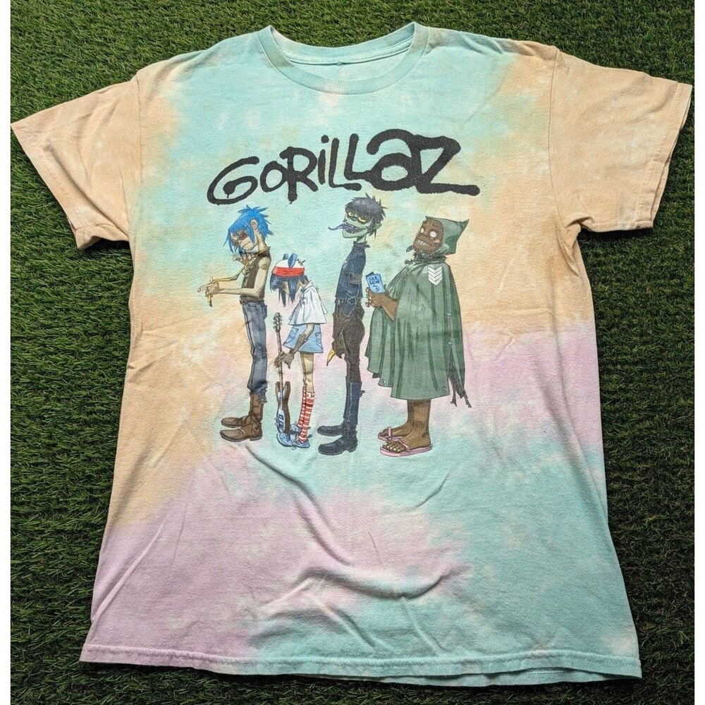 Gorillaz Band Tie-Dye Graphic T-Shirt no label size Medium